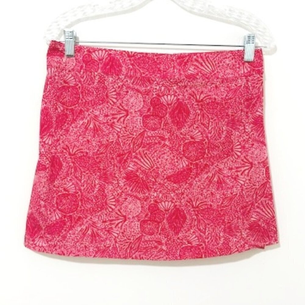 Rip Skirt Hawaii Pink Floral True Wrap Casual Classic Skirt Length 1 Size S